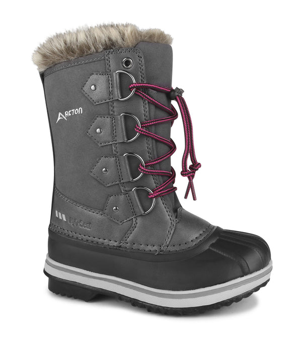 Cortina, Grey | Kids Winter Boots with Removable Felt
