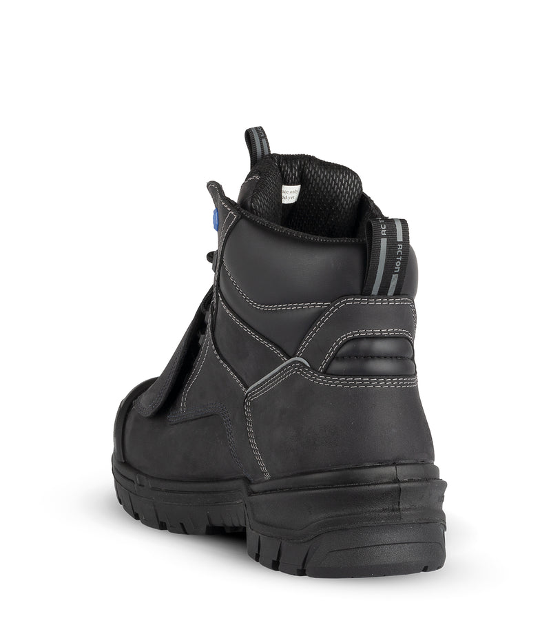 G3G, Black | Leather 6" Work Boots | External Metguard Protection