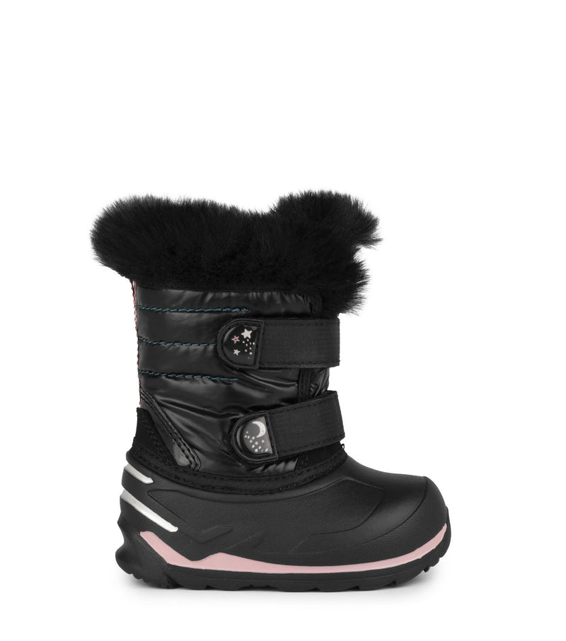 Tiny, Black & Pink | Baby Waterproof Winter Boots