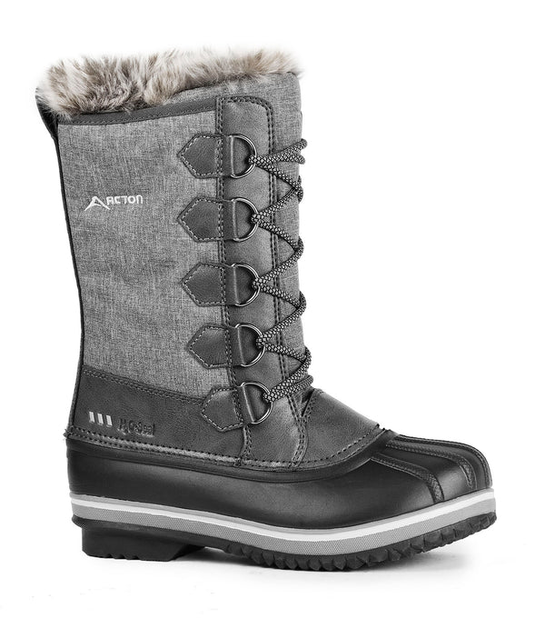 Corinne, Gris | Bottes d'hiver 12'' pour femme | Feutre amovible