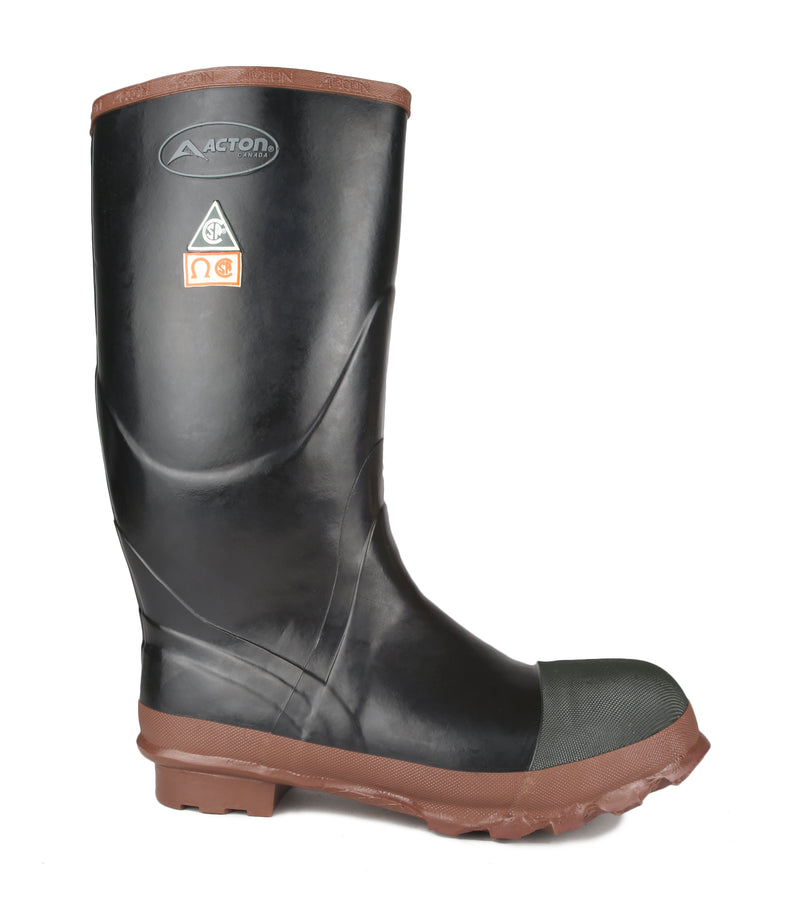 Protecto, Black | 15'' Waterproof Natural Rubber Work Boots 