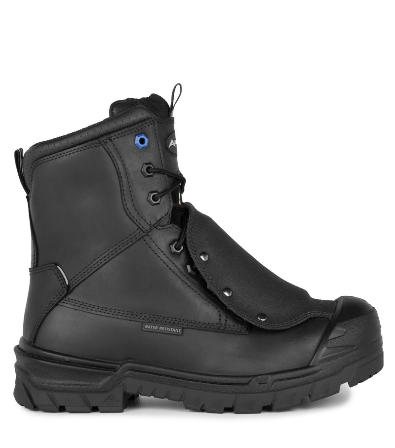 G3E, Black | 8" Leather Work Boots with External Metguard Protection
