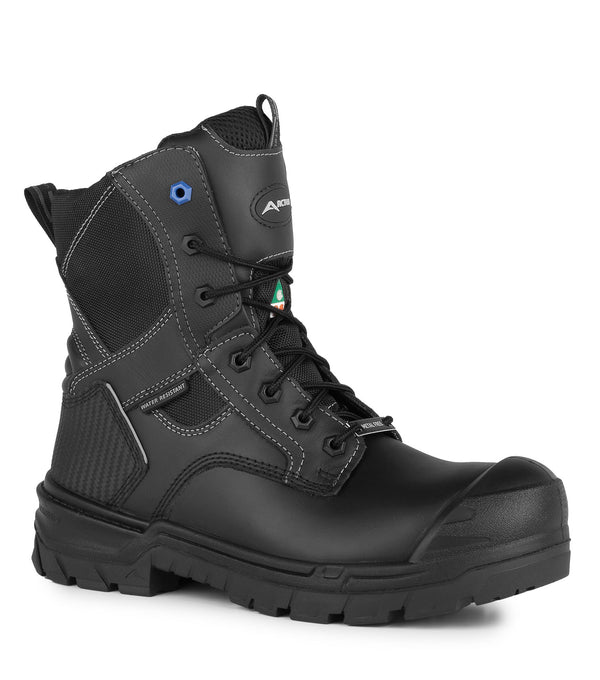 G3O, Black | 8" Leather Work Boots  |  4Grip Slip Resisting Outsole