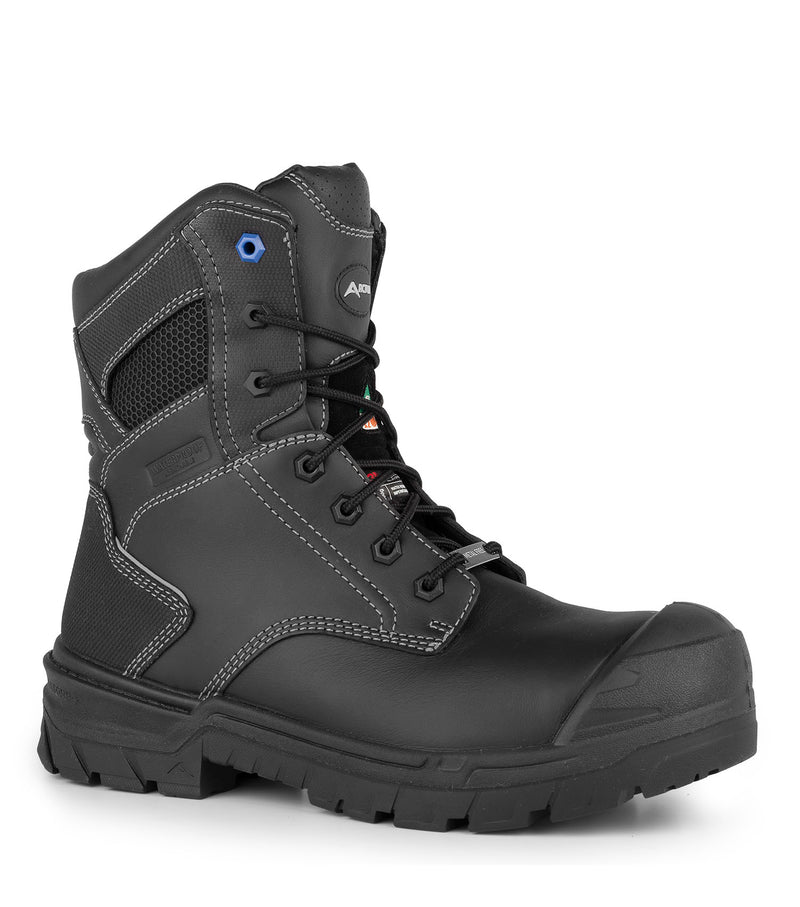 G3T, Black | 8" Leather Work Boots with Waterproof Membrane