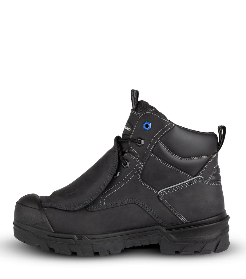 G3G, Black | Leather 6" Work Boots | External Metguard Protection