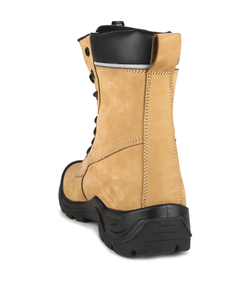 G2M,Tan | Bottes de travail 8" en nubuck | Semelle antidérapante 4Grip