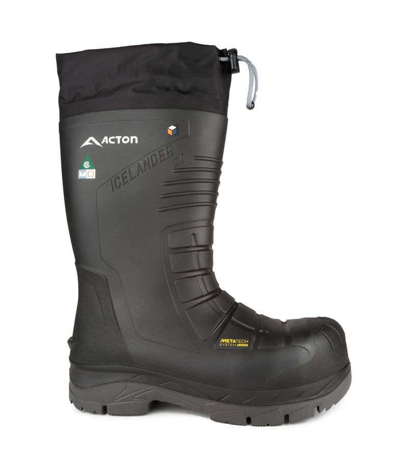 Icelander 2.0, Black | Winter work boots with removable felt liner