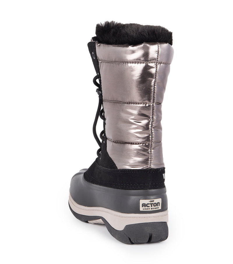Charm, Metallic | Kids Winter Boots with Removable Felt