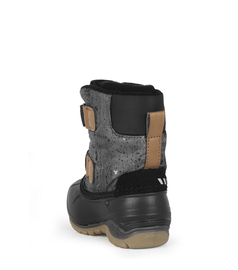 Funky, Black & Gray | Baby Winter Boots with Removable Felt