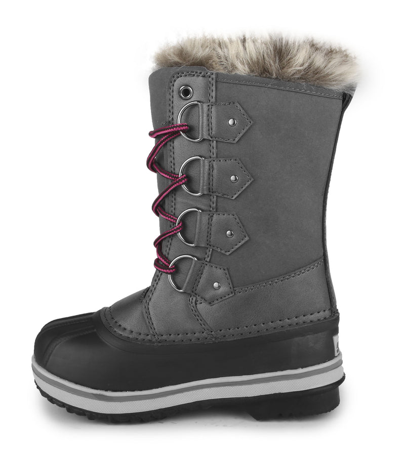 Cortina, Grey | Kids Winter Boots with Removable Felt