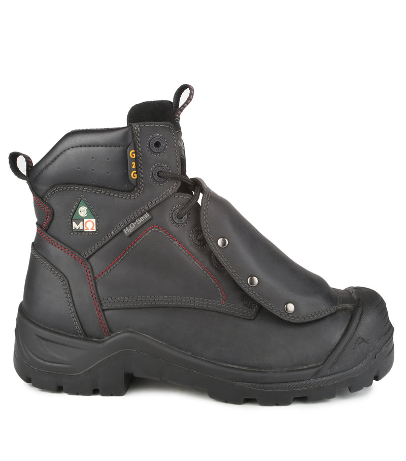 G2G, Black | 6" Work Boots | External Metguard Protection