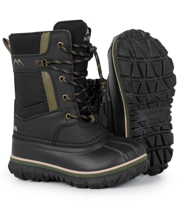 Electro, Noir | Bottes d'hiver pour enfants avec feutre amovible
