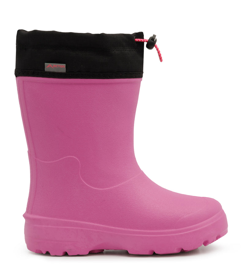 Squishy, Pink | EVA Kids Rain Boot, Insulated Removable Liner