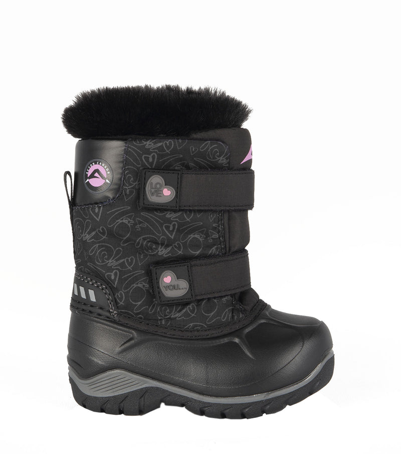 Funky, Black | Kids Winter Boots with Removable Felt