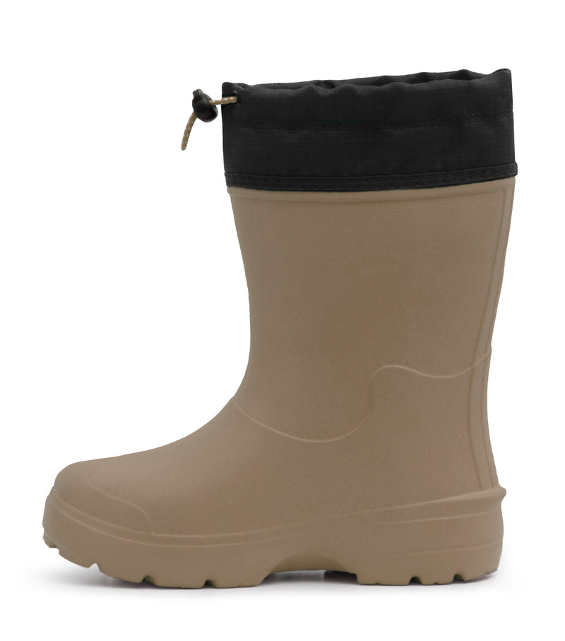 Squishy, Taupe | Botte de pluie EVA enfant, doublure amovible isolée