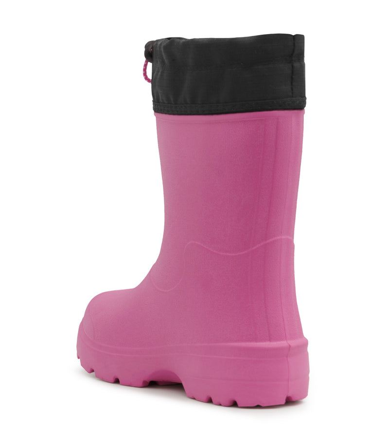 Squishy, Pink | EVA Kids Rain Boot, Insulated Removable Liner