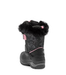 Frosty, Noir et rose | Bottes d'hiver bébé avec feutre amovible