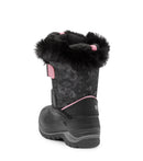 Frosty, Noir et rose | Bottes d'hiver enfants avec feutre amovible