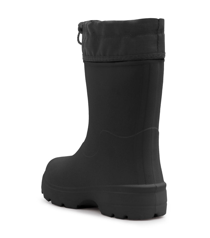 Squishy, Black | EVA Kids Rain Boot, Insulated Removable Liner