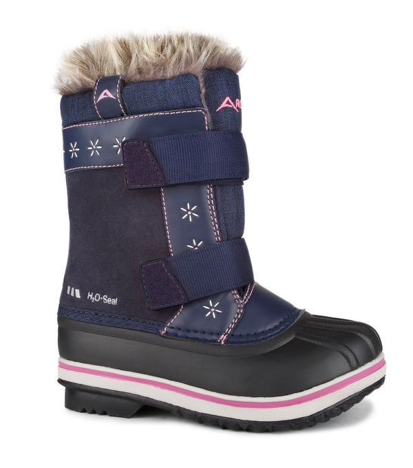 Lea, Navy | Kids Winter Boots with Removable Felt