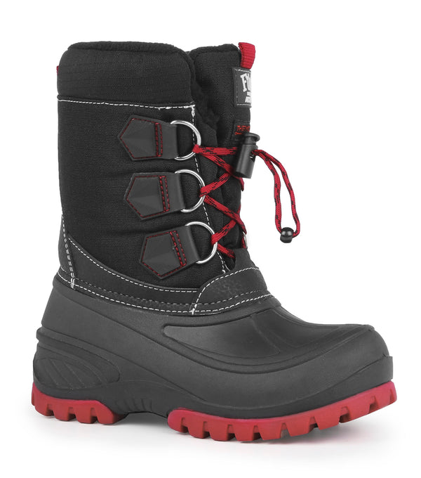 Jump, Black & Red | Kids Winter Boots