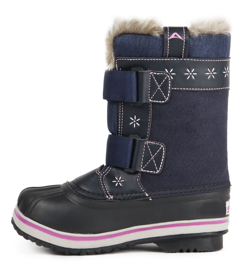 Lea, Navy | Kids Winter Boots with Removable Felt